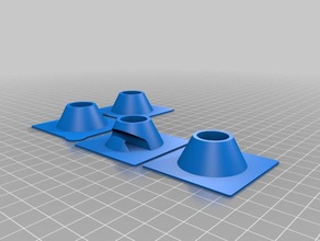 prusa falta-base de duche localizar cones cheio buraco Impressora 3d peças 3d print model - Mito3D