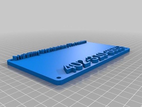 mi personalizar la placa de licencia chris Impresora 3d accesorios personalizado 3d print model - Mito3D