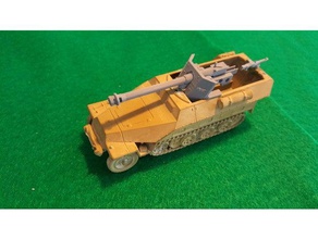 weapon pack german sd kfz 251 hanomag - 28mm vehicles bolt action wargaming ww2 3d print model - Mito3D