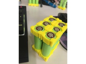 18650 battery spacers -- interlocking electronics diypowerwall 3d print model - Mito3D