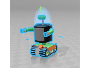 roadie modello di robot figura azione figurina giocattolo rintracciato 3d print model - Mito3D