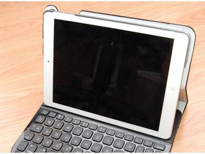 ipad air half case broken keyboard fix tablet enclosure holder 3d print model - Mito3D