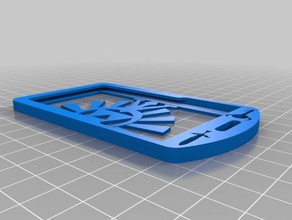 zelda triforce emblema do titular A impressão 3d porta-crachá o link mestre da espada 3d print model - Mito3D