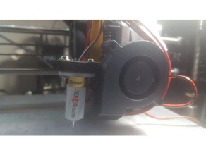 geeetech i3x cooling fan bracket touch probe mount acrylic carriage - lowered 3d printer parts 3d print model - Mito3D