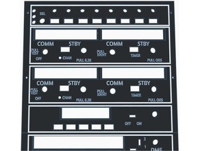 cessna 172 de la radio pile façade simulateur vol fsx radioshack 3d print model - Mito3D