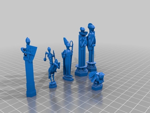wizard chess 3d printing boardgame harry potter 3D print model - Mito3D