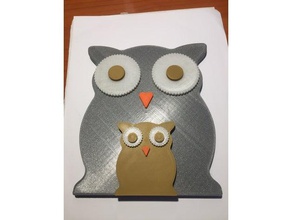 modular owl magnetic household magnets 3d print model - Mito3D