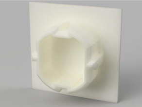 schuko socket cover square decor 3d print model - Mito3D