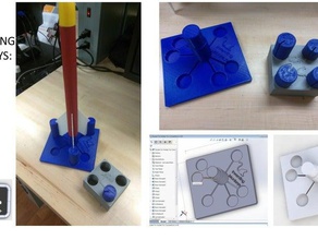 inventing monkeys rocket fin holder hobby model rocketry 3d print model - Mito3D