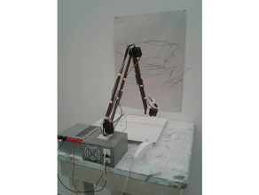robotic drawing arm sculptures arduino machine wii nunchuck 3d print model - Mito3D