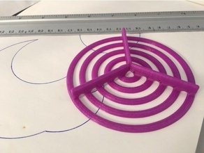 trace cercle 1 10cm circle stencil 10mm 100mm hand tools circles template 3d print model - Mito3D