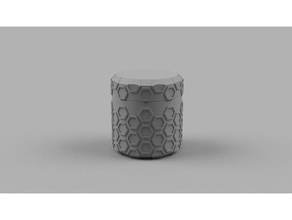 taktik yumurta taşıyıcı kaplar sandık hard boiled hex hexagon altıgen doku vida üst güvenli dişli 3d print model - Mito3D