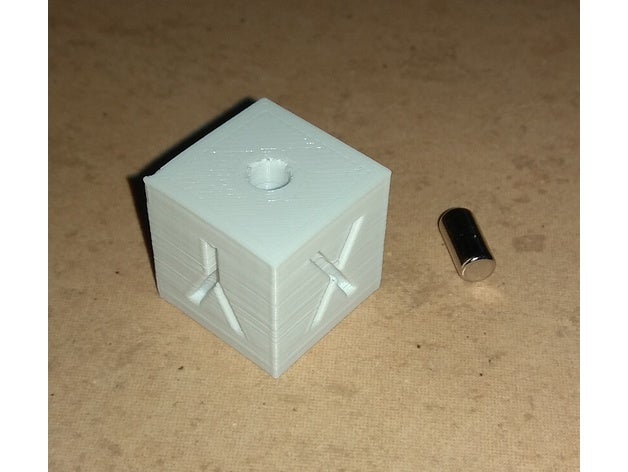 xyz 20mm d'étalonnage cube aimant remix L'impression 3d tests l'étalonnage cuisine l'aimant magnétique le néodyme réfrigérateur de 3D print model - Mito3D