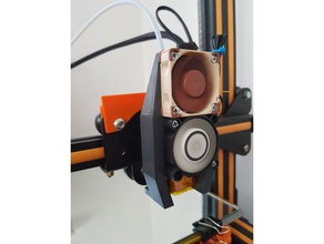 creality cr-10 de fácil impresión hotend alojamiento del ventilador colmillos ventiladores axiales 40mm 50mm Impresora 3d las piezas refrigeración fang conducto montaje 3d print model - Mito3D