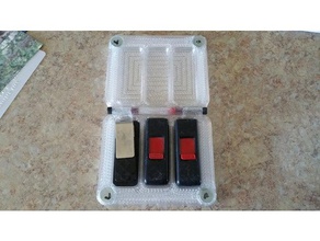usb flash drive case organization 3d print model - Mito3D