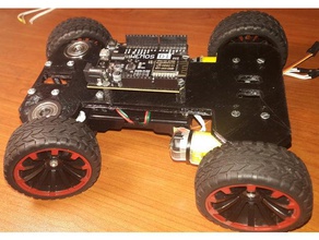 2wd rc auto smart telaio arduino hobby 3d print model - Mito3D