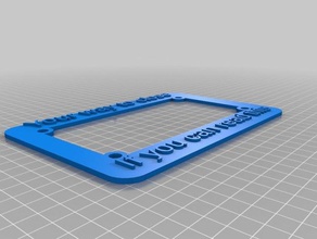 my customized license plate holder us motorcycle sizing automotive 3d print model - Mito3D