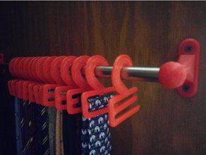 necktie hanger revised organization 3d print model - Mito3D