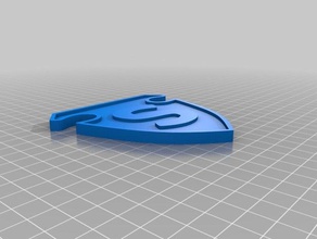 40's superman badge costume logo 3d print model - Mito3D