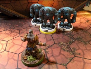 numbered miniature base markers toy & game accessories 25mm bases gloomhaven 3d print model - Mito3D
