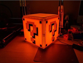 mario bros blocco di domande lampada segni e loghi la a led super 3d print model - Mito3D