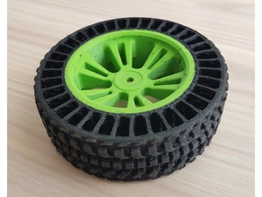 airless tyre traxxas e-revo vxl dual extrusion r c vehicles tire extruder rc car 3d print model - Mito3D