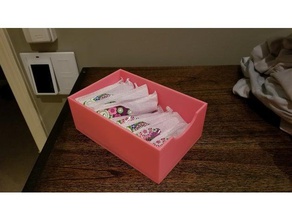 grande scatola bagno organizzazione di archiviazione i contenitori organizzatore box stoccaggio tampone tamponi 3d print model - Mito3D