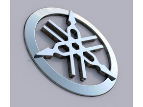 a yamaha logotipo indústria automotiva f3d fusion360 fusão 360 stl marca 3d print model - Mito3D