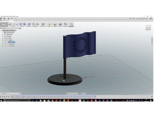 bandeira da união europeia A impressão 3d 3D print model - Mito3D