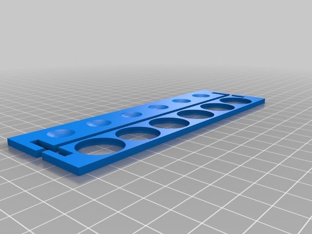flat pack test tube rack - single print learning test tube rack test tubes 3D print model - Mito3D