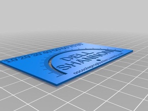 meine angepassten funktionalen business-Karte kundengebundene 3d print model - Mito3D