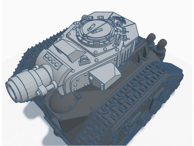 citron rouille sci-fi tourelle du char d'assaut jeux 40k scifi le réservoir la warhammer 3D print model - Mito3D