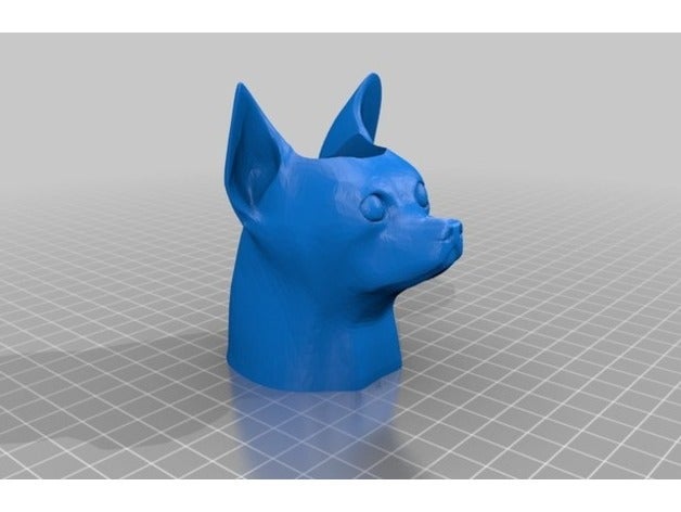 chihuahua penholder recipientes 3D print model - Mito3D