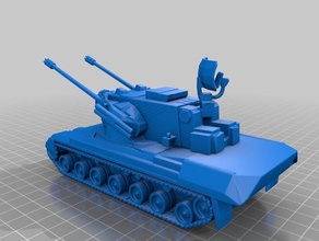 flakpanzer gepard vehicles ant-aircraft germany spaag tank 3d print model - Mito3D