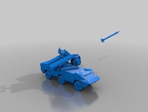 9k33 osa sa-8 gecko veículos anti-aéreo rússia 3d print model - Mito3D