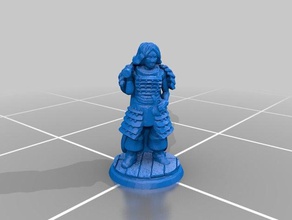 female cleric d&d dnd pathfinder pocket-dungeons pocket-tactics multiverse games paladin starfinder woman 3d print model - Mito3D