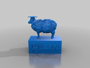 university brainsheep mannerschnitte sculptures 3d print model - Mito3D