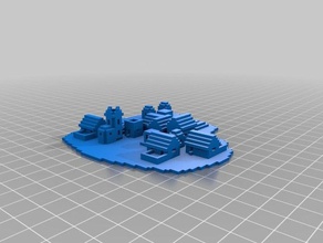 minecraft pueblo art de 3d print model - Mito3D