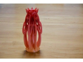 convoluted crown vase sculptures artistic decoration flower ornament sculpture 3d print model - Mito3D