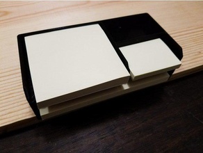 post-organizador office post-it post titular de nota auto-adesiva notas a bandeja 3d print model - Mito3D