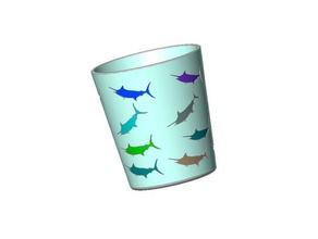 swordfish vase household 3d print model - Mito3D