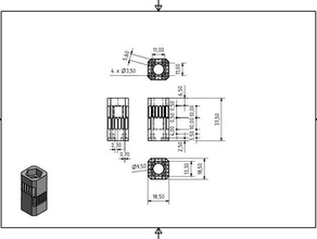 antiwobble geeetech i3 Impressora 3d de peças i3b acryli 3d print model - Mito3D