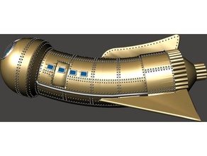 flesh gordons rocketship vehicles movie rocket science fiction scifi spaceship 3d print model - Mito3D