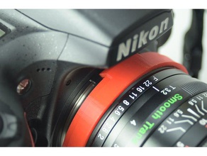 laowa 105mm stf f-mount lens aperture coupling ring nikon camera 3d print model - Mito3D