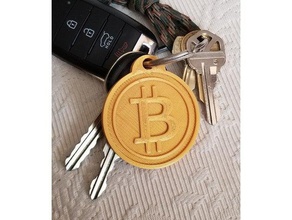 bitcoin Schlüsselbund Schlüsselanhänger 3d print model - Mito3D
