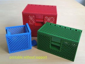storage box lattice gitterbox containers 3d print model - Mito3D