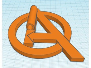 avengers supporto di pin monete & distintivi marvel logo 3d print model - Mito3D