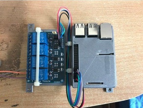 relay case raspberry pi 3 model b electronics housing board mount 3d print model - Mito3D