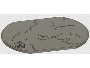 miniature base infernal terrain 3d printing 28mm bases miniatures 3d print model - Mito3D