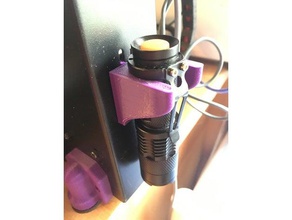 maker select v2 flashlight hook 3d printer accessories holder makerselect mods monoprice 3d print model - Mito3D
